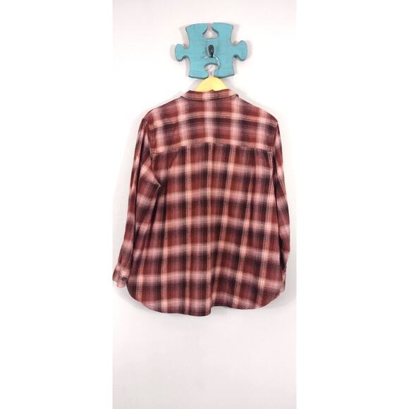 Madewell Womens Pink Plaid Button Front Shirt XL - Picture 13 of 13
